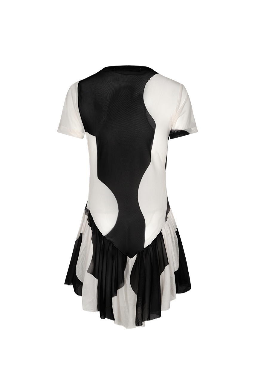 ALMA YING YANG  MESH DRESS