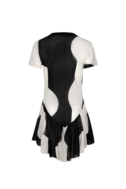 ALMA YING YANG  MESH DRESS