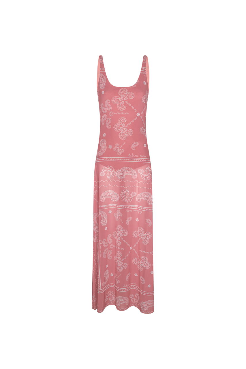 NOCTURNA PINK BANDANA DRESS