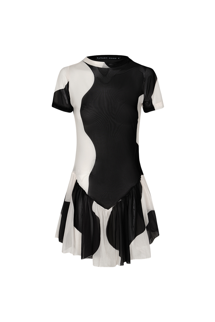 ALMA YING YANG  MESH DRESS