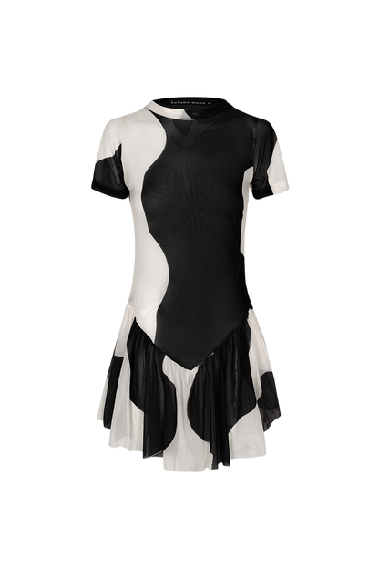 ALMA YING YANG  MESH DRESS